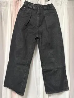 JEANASIS　ジーナシス　タックデニムワイドパンツのサムネイル