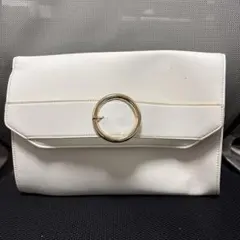 クラッチバッグ セカンドバッグ ショルダーバッグ 白
