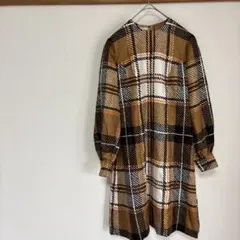 Hinako minチェック柄 シャツワンピース 長袖【s】