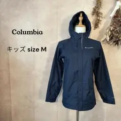 Columbia OMNI-TECH ナイロンジャケット キッズM 紺 フード付