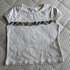 バーバリーフリル付きホワイトTシャツ 100Aのサムネイル