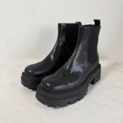 美品 セルジオロッシ 37 srMILLA チェルシーブーツ 厚底 ブラック