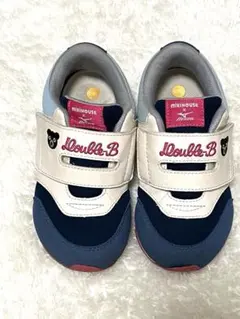 ミキハウス ミズノ コラボ スニーカー 18cm ダブルB キッズ 運動靴 美品