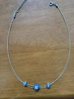 花モチーフ シルバーチョーカー