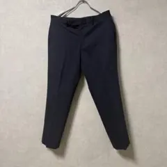 【美品】グリーンレーベルリラクシング ウール混 スラックス ネイビー 84 L