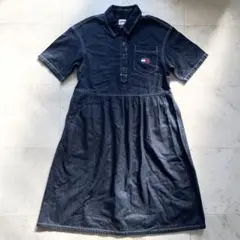 美品 TOMMY HIFIGER トミーヒルフィガー シャツワンピース デニム