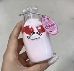 【新品】Chiboki Drink cup toy ストロベリーミルクスクイーズ