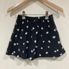 baby GAP 花柄刺繍 コーデュロイスカート 100cm 黒