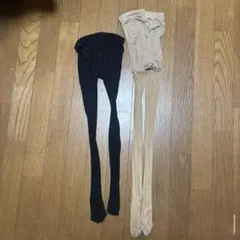 ストッキング　パンスト 2足セット お掃除用　ベージュ　黒