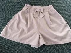 紫　ショートパンツ　リボン　120