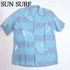 【SUN SURF】サンサーフ アロハシャツ NOH-MEN 能面 開襟シャツのサムネイル