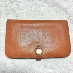 HERMES ドゴン ロング トゴ レザー 長財布 ブラウン コインケース付のサムネイル