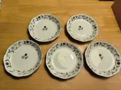 【たち吉】花柄の小皿 5枚セット 箱付き