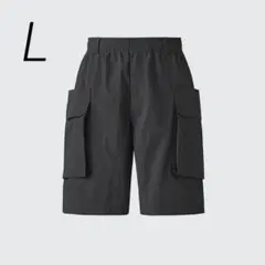 UNIQLO U パラシュートカーゴショーツ　ハーフパンツ　メンズ　ブラック