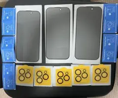 iPhone強化ガラスフィルム×3 iPhoneカメラレンズ×6個セット