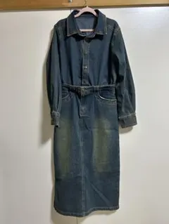 【未使用】デニムシャツワンピース 長袖 Mサイズ