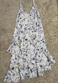 H&M フラワーマーメイドロングワンピース　フラワーワンピース