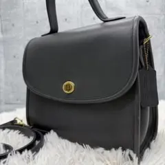 美品 オールドコーチ レジナバッグ ハンド ショルダー 2way 9977 紺色