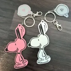 PEANUTS Cafe ピーナッツカフェ ラバーキーホルダー スヌーピー 2個