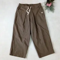 【ロゴスパーク】カーゴパンツ　カーキ　ウエストゴム　アウトドア　Lサイズ