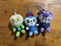 アンパンマンキャラクター ぬいぐるみキーホルダー 3体セット