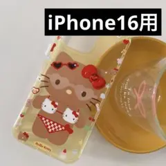 【機種限定★大特価】日焼けキティ　iPhoneケース　キティ　スマホケース