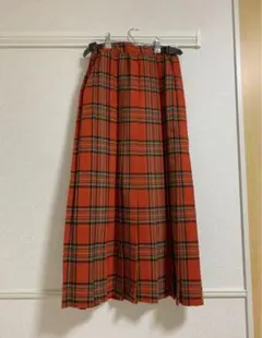 チェックプリーツスカート
