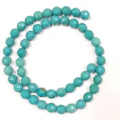 m*み様 天然石 ターコイズカラーカットビーズ 8mm ハンドメイドパーツ 19