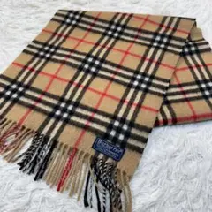 極美品✨バーバリーロンドン マフラー ノバチェック カシミヤ100% 英国製