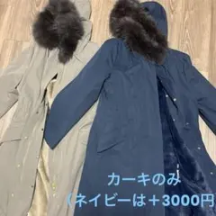 JUSGLITTY フード・ライナー付きモッズコートジャケット　カーキ　2点