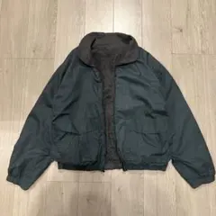 ダークグリーン ジャンパー・ブルゾン　裏地フリース　ナイロンジャケット