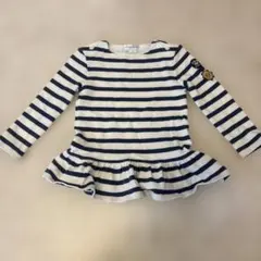 RALPH LAUREN キッズ　24M ストライプ柄フリルワンピース