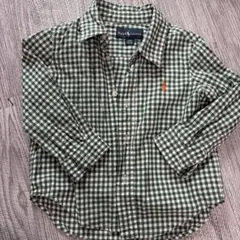 Ralph Lauren 24M グリーン・ホワイトチェックシャツ