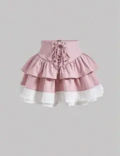 ピンクふんわりミニスカート