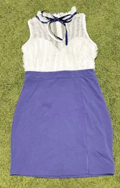 dAZZY レーストップ・パープルタイトドレス