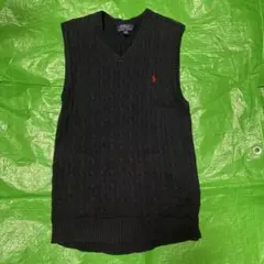 Polo Ralph Lauren ケーブルニット ベスト 黒