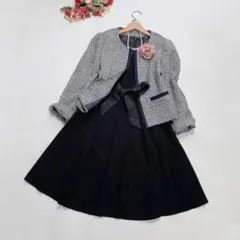 セレモニースーツ　卒業式　入学式　ノーカラージャケット　ワンピース　ママ　11