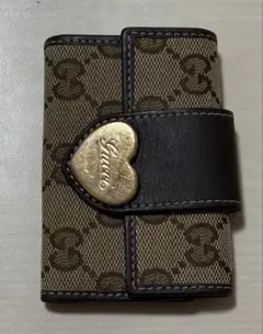 GUCCI キーケース ハート型ロゴ付き GUCCI グッチ ハートロゴ キーケース 257217・496334 ブラウン 【送料