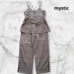 mystic チェック柄セットアップ キャミトップス×パンツ F パンツ破れあり