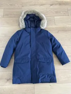 UNIQLO ダウンコート 130 ネイビー ファー付き