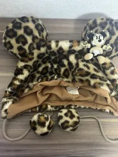 ヒョウ柄ミニーマウスファンキャップ