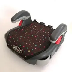 美品】GRACO ジュニアシート ブラック ドット柄 - メルカリ