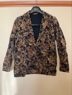 美品　花柄テーラードジャケット　M グランジ　レトロ　原宿