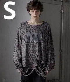 【Sサイズ最安値】GRANCY 総柄ラインストーングラフィックロンT値下げ中！