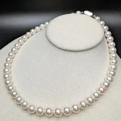 テリ〇 あこや真珠 パール ネックレス 8.0-8.5mm SILVER