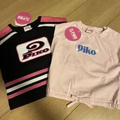 PIKO Tシャツセット 90cm 黒・ピンクのサムネイル