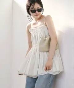 plage IND VOIL TACK キャミソール　ホワイトのサムネイル