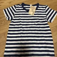 無印良品　スラブボーダー　半袖　Tシャツ　100のサムネイル