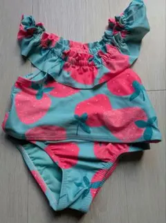 【Baby GAP】ストロベリー柄フリル水着セット 2year（90cmくらい）