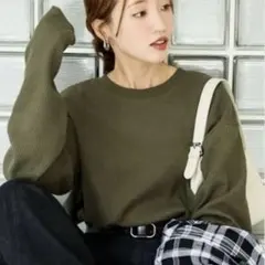 フリークスストア　限定展開　ワッフル クルーネック チュニック プルオーバー